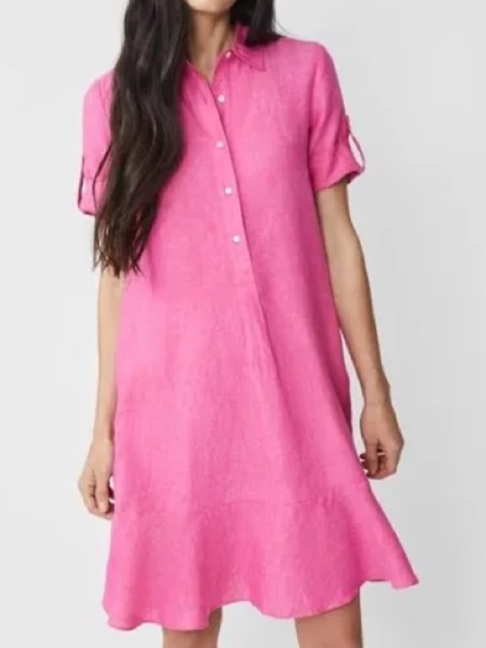 J.‎ McLaughlin Wellesley 100% Linen Dress in Hot Pink size XL